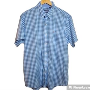 Izod Small Box  Plaid Short Sleeve Shirt XL